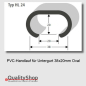 Preview: PVC Handlauf Typ. HL24 für 38x20mm Rundoval